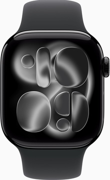 Apple Watch Series 11 GPS 42mm Jet Black Alu. Case w. Black S. Band - M/L (MEQU4)