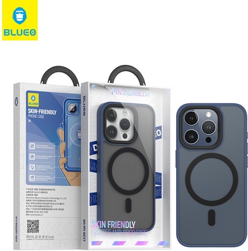 Blueo Frosted Anti-Drop Case for iPhone 15 Pro Max with MagSafe Dark Blue