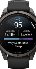 Garmin Fenix 9 47mm Carbon Gray DLC Titanium with Black Silicone Band (010-04762-10/11)