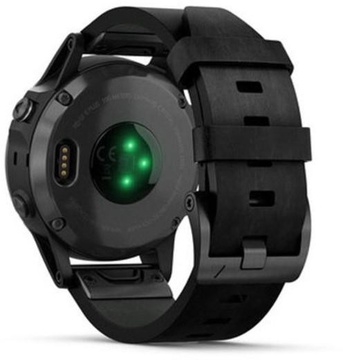 Garmin Fenix 5 Plus Sapphire Black with Leather Band (010-01988-07)