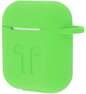 Simple Case Silicone Green for Apple AirPods (with Logo)