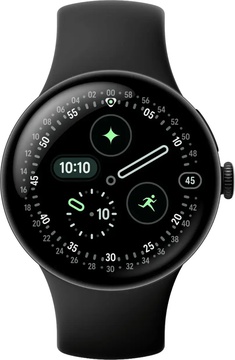 Google Pixel Watch 4 41mm Wi-Fi Matte Black Aluminum case / Obsidian Active Band