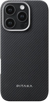 Pitaka Ultra-Slim Case Twill 600D for iPhone 16 Pro - Black/Grey (KI1601PA)