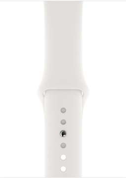 Apple Watch Series 4 GPS + Cellular 40mm Stainless Steel Case with White Sport Band (MTUL2, MTVJ2)