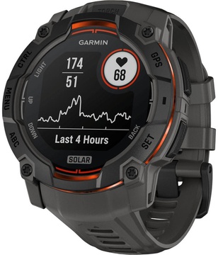 Garmin Instinct 3 50mm Solar Black with Charcoal Band (010-02935-00)