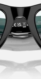 Ray-Ban Meta Wayfarer Shiny Black Frame Clear Lenses (RW4006 601/SB 50-22)