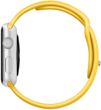 Apple Watch Sport 42mm Silver Aluminum Case with Yellow Sport Band (MMFE2)