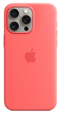 Apple iPhone 15 Pro Max Silicone Case with MagSafe Guava (MT1V3)