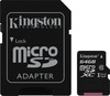 Kingston microSDXC 64GB Class 10 UHS-I SD Adapter (SDC10G2/64GB)