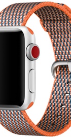 Apple Watch 38mm/40mm/41mm/42mm Spicy Orange Check Woven Nylon (MQVE2)