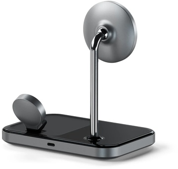 Satechi Aluminum 3 in 1 Magnetic Wireless Charging Stand Space Gray (ST-WMCS3M)