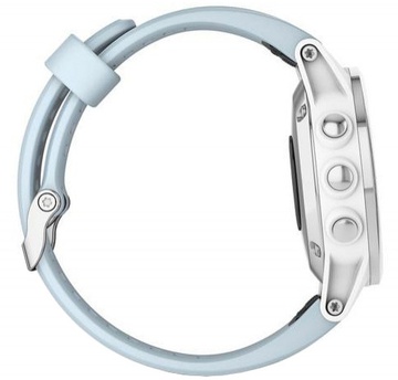 Garmin fenix 5S Plus Glass,Wht w/Sea Foam Bnd (010-01987-23)