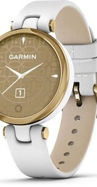 Garmin Lily Light Gold Bezel with White Case and Italian Leather Band (010-02384-B3)