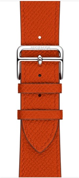 Apple Watch Hermes 42mm Series 2 Stainless Steel Case with Feu Epsom Leather Single Tour (MNQ22)