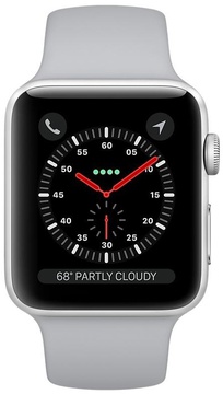 Apple Watch Series 3 GPS + Cellular 42mm Silver Aluminum Case w. Fog Sport B. (MQKM2)