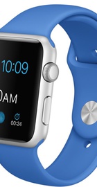 Apple Watch Sport 42mm Silver Aluminum Case with Royal Blue Sport Band (MMFM2)