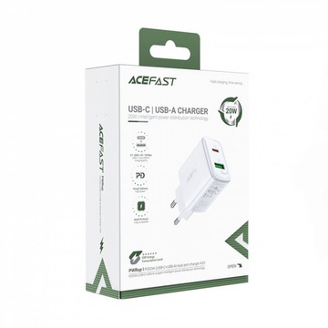 Acefast A25 PD 20W (Type-C + USB) White