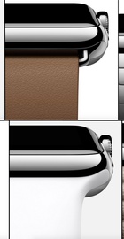 Apple Watch 42mm Stainless Steel Case with Bright Blue Leather Loop (MJ452)