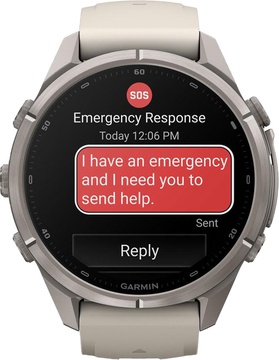 Garmin Fenix 9 Pro inReach 43mm Titanium with Fog Gray/Dark Sandstone Silicone Band (010-04335-80/81)