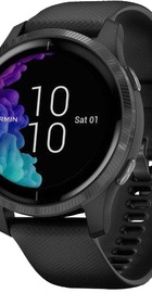 Garmin Venu Slate Stainless Steel Bezel w. Black and Silicone B. (010-02173-11)