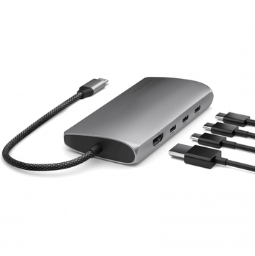 Satechi USB-C Multiport Adapter 8K with Ethernet V3 Space Gray (ST-P8KEM)