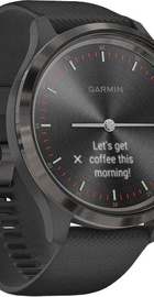 Garmin Vivomove 3 Slate Stainless Steel Bezel w. Black and Silicone B. (010-02239-01)