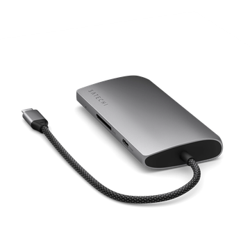 Satechi USB-C Multiport Adapter 8K with Ethernet V3 Space Gray (ST-P8KEM)