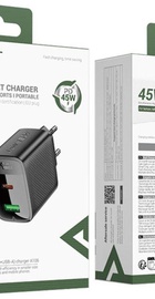 Acefast A106 GaN 45W (USB-C + USB-A) Black