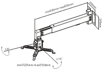 Brateck PRB-2W Black