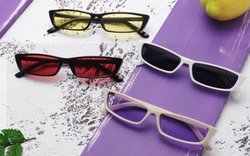 TOYEARN Rectangle Sexy Ladies Cat Eye Sunglasses Women 2018 (C06 Red frame/Pink Glasses)