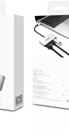 WIWU Alpha C2H  USB-C to (USB 3.0 + 4K HDMI + PD fast charge) Gray