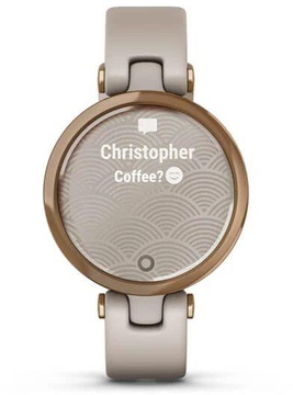 Garmin Lily Rose Gold Bezel with Light Sand Case and Silicone Band (010-02384-11)