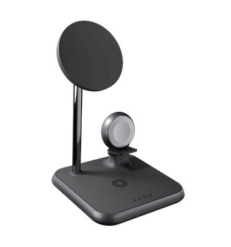 Zens 4-in-1 Magnetic + Watch Aluminium Wireless Charger Black (ZEDC20B/00)