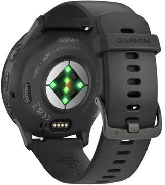 Garmin Venu 3 Slate Stainless Steel Bezel with Black Case and Silicone Band (010-02784-01/51)