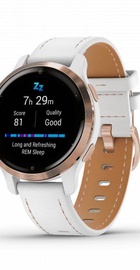 Garmin Venu 2S Rose Gold with White Leather Band (010-02429-23) (UA)