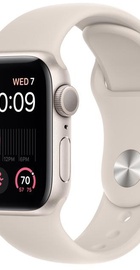 Apple Watch SE 2 GPS 44mm Starlight Aluminum Case w. Starlight Sport Band - S/M (MNTD3)