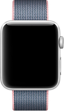 Apple Woven Nylon for Watch 42mm/44mm/45mm/46mm/49mm Light Pink/Midnight Blue (MNKG2)