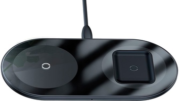 Baseus Simple 2-in-1 Wireless Charger 18W (WXJK-02) Black