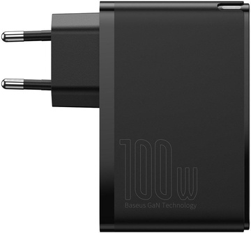 Baseus GaN2 Pro Q.C 2C + Charger Type-C Cable 100W Black (CCGAN2P-L01)