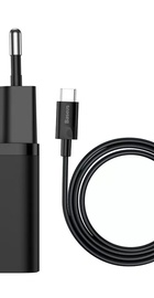 Baseus Super Silicone PD Charger 25W + Cable Type-C to Type-C 3A 1m Black (TZCCSUP-L01)