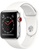 Apple Watch Series 3 GPS + Cellular 42mm Stainless Steel w. Soft White Sport B. (MQK82)
