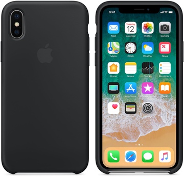 Apple iPhone X/Xs Silicone Case Black (high copy)