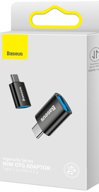 Baseus Ingenuity Series Mini OTG Adaptor Type-C to USB-A 3.1 Black (ZJJQ000001)