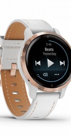 Garmin Venu 2S Rose Gold with White Leather Band (010-02429-23) (UA)