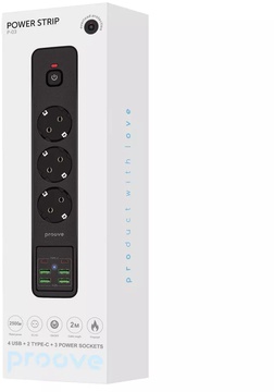Proove Power Strip P-03 (3 розетки + 4 USB + 2 Type-C) 2М