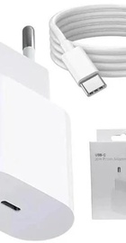 Apple 20W USB-C Power Adapter (MHJE3) + USB-C to USB-C Woven Cable 1m