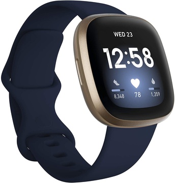 Fitbit Versa 3 Midnight/Soft Gold Aluminum (FB511GLNV)