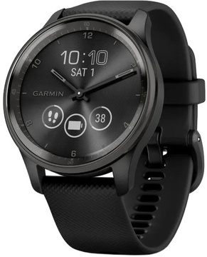 Garmin Vivomove Trend Slate S. Steel Bezel with Black Case and S. Band (010-02665-00)