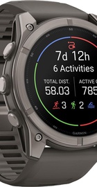Garmin Fenix 9 51mm Titanium with Pebble Gray Silicone Band (010-04763-00/01)