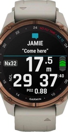 Garmin Descen Mk3i – 43 mm Bronze PVD Titanium with French Gray Silicone Band (010-02753-13/14)